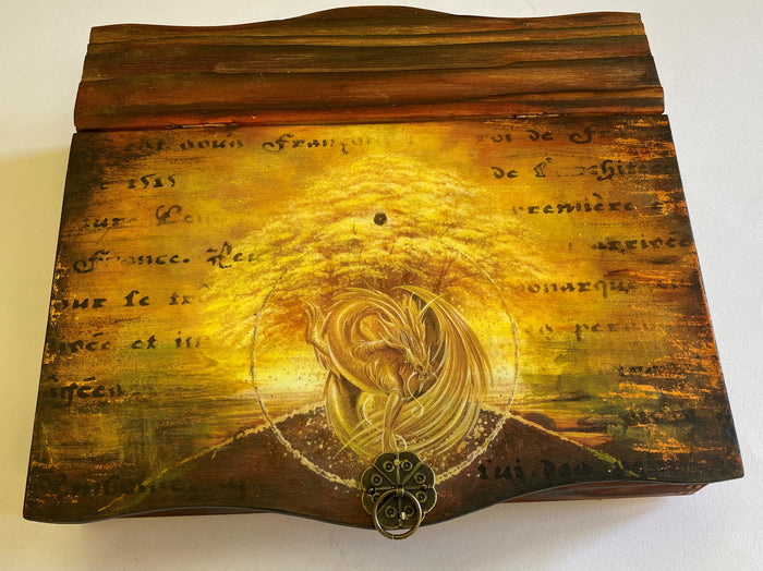 Wooden Bureau / Jewellery / Keepsake Box by Monika Maksym featuring Mark Duffin Artwork