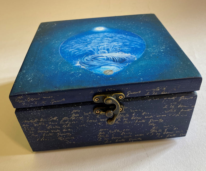Wooden Jewellery / Tea Box by Monika Maksym featuring Mark Duffin Artwork