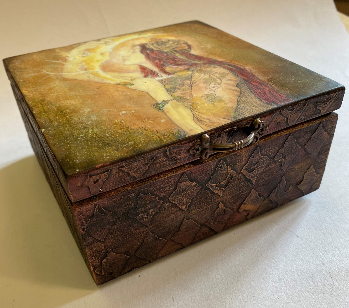 Wooden Jewellery / Tea Box by Monika Maksym featuring Ed Org Artwork
