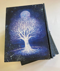 Book Shape Wooden Jewellery Drawers by Monika Maksym featuring Artwork by Mark Duffin