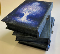 Book Shape Wooden Jewellery Drawers by Monika Maksym featuring Artwork by Mark Duffin