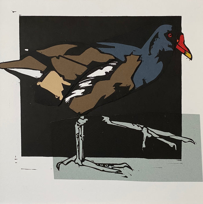 "Moorhen" mixed media by Jenni Cator