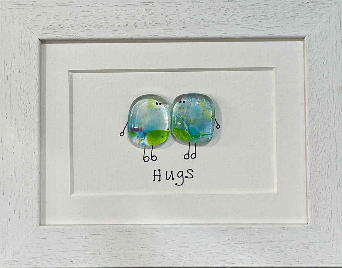 Hugs PP- Fused Glass and Illustration by Niko Brown