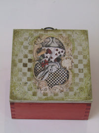 White Rabbit Design Wooden Tea Box