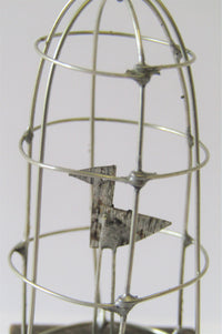Small Birdcage on Block by Sarah Jane Brown