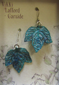 Tiny Leaf Earrings by Vikki Lafford Garside