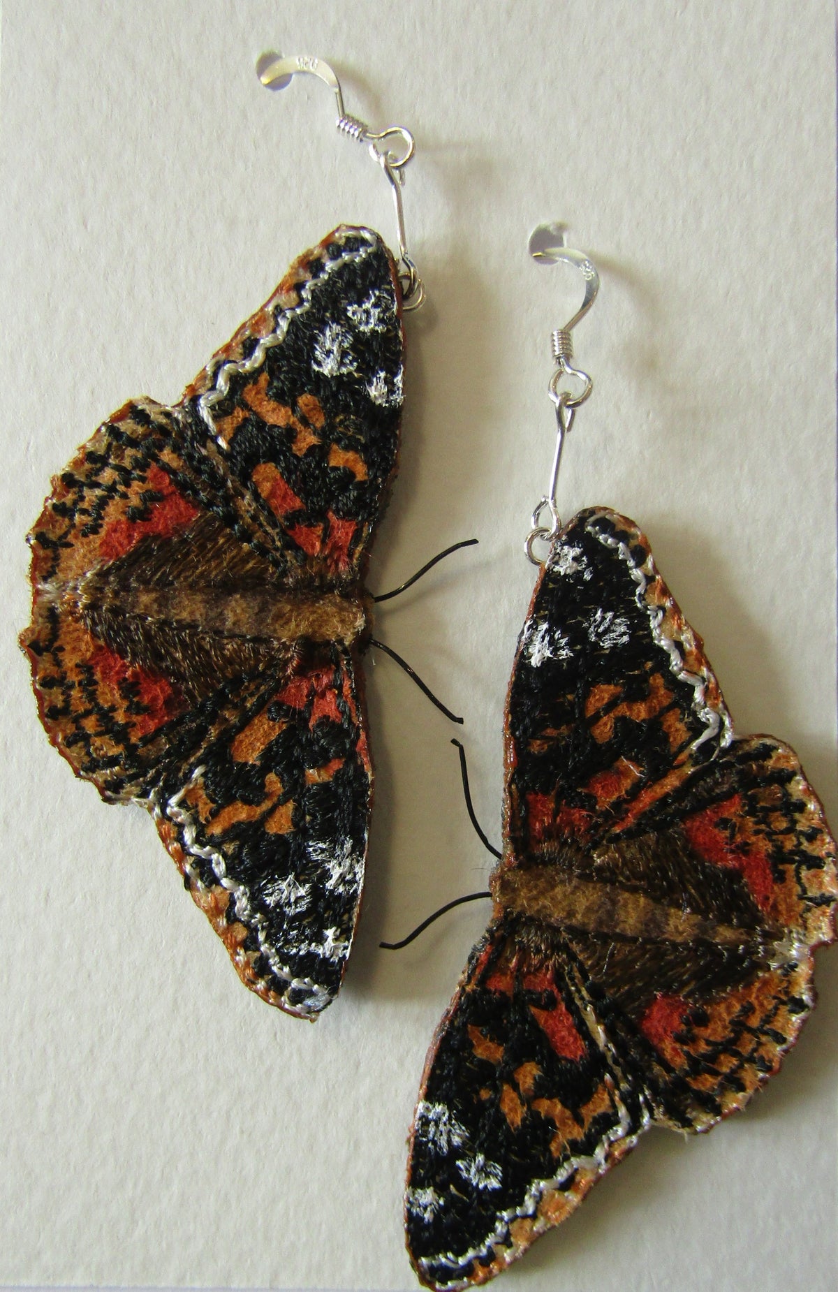Painted Lady Butterfly Earrings by Vikki Lafford Garside
