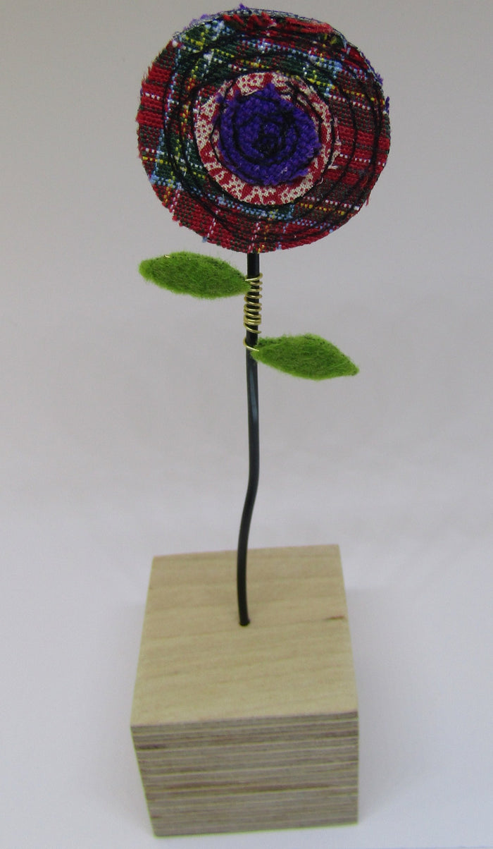 red tartan single poppy