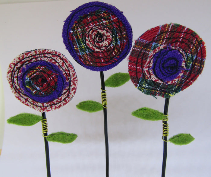 Red Floral Three Poppies by Catherine Bell