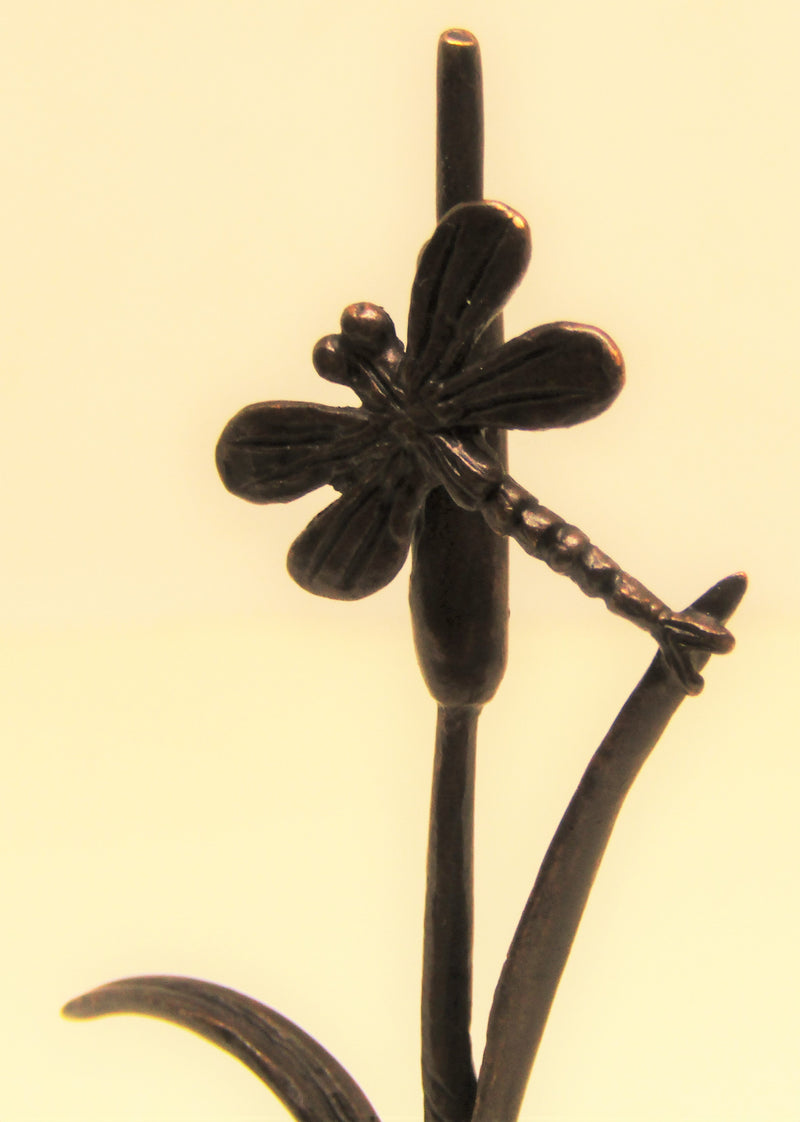 Bronze Dragonfly on Reed