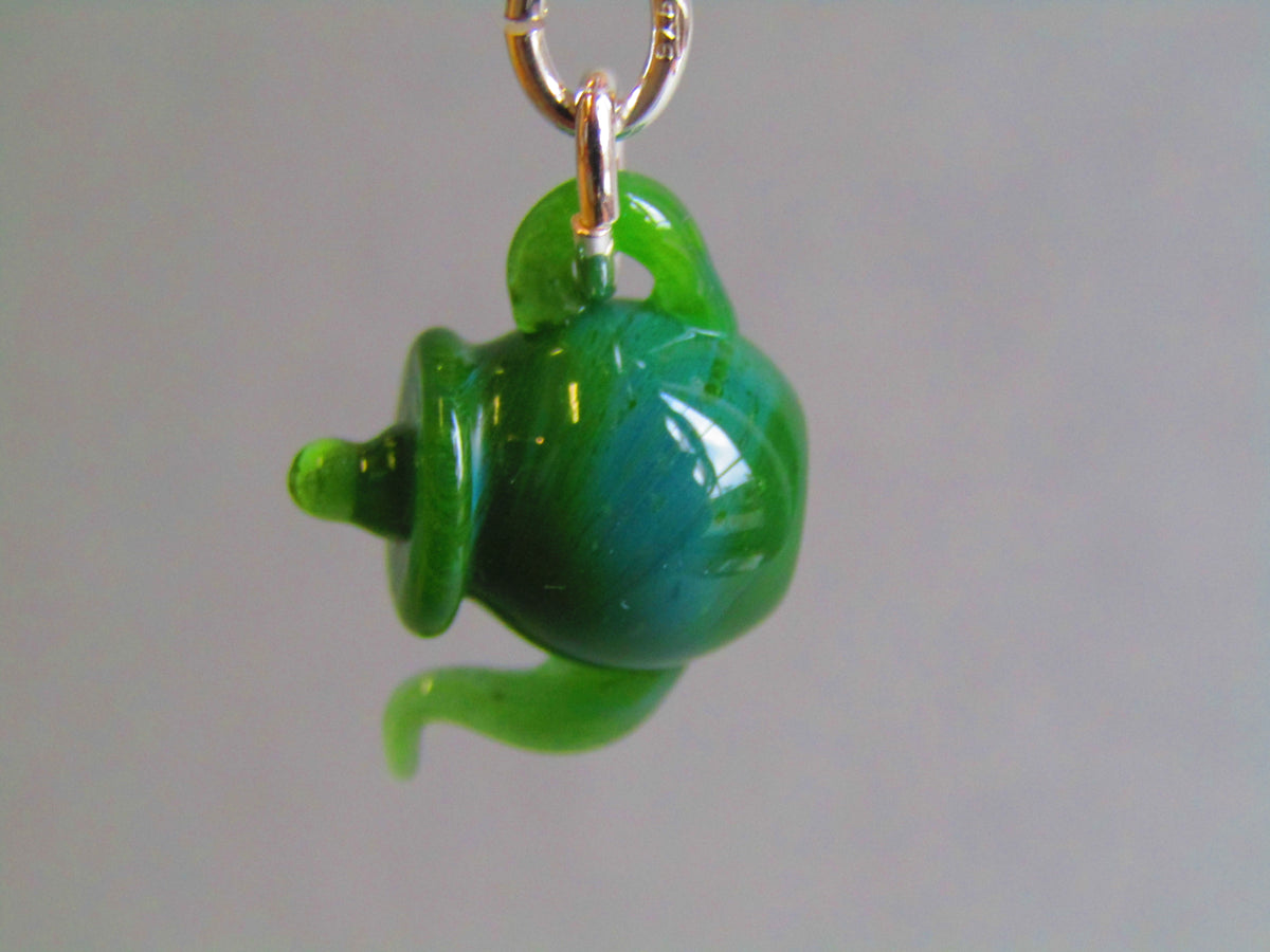 Tiny Emerald Green Teapot Pendant