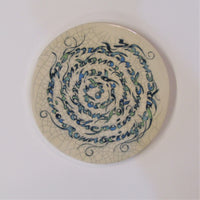 Spiritual Transformation Quote, Round Ceramic Tile, Trivet by Mel Chambers