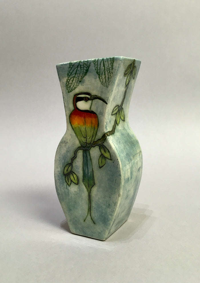 Hoopoe Bird Vase by Jeanne Jackson