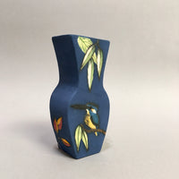 Small Blue Chameleon Vase by Jeanne Jackson