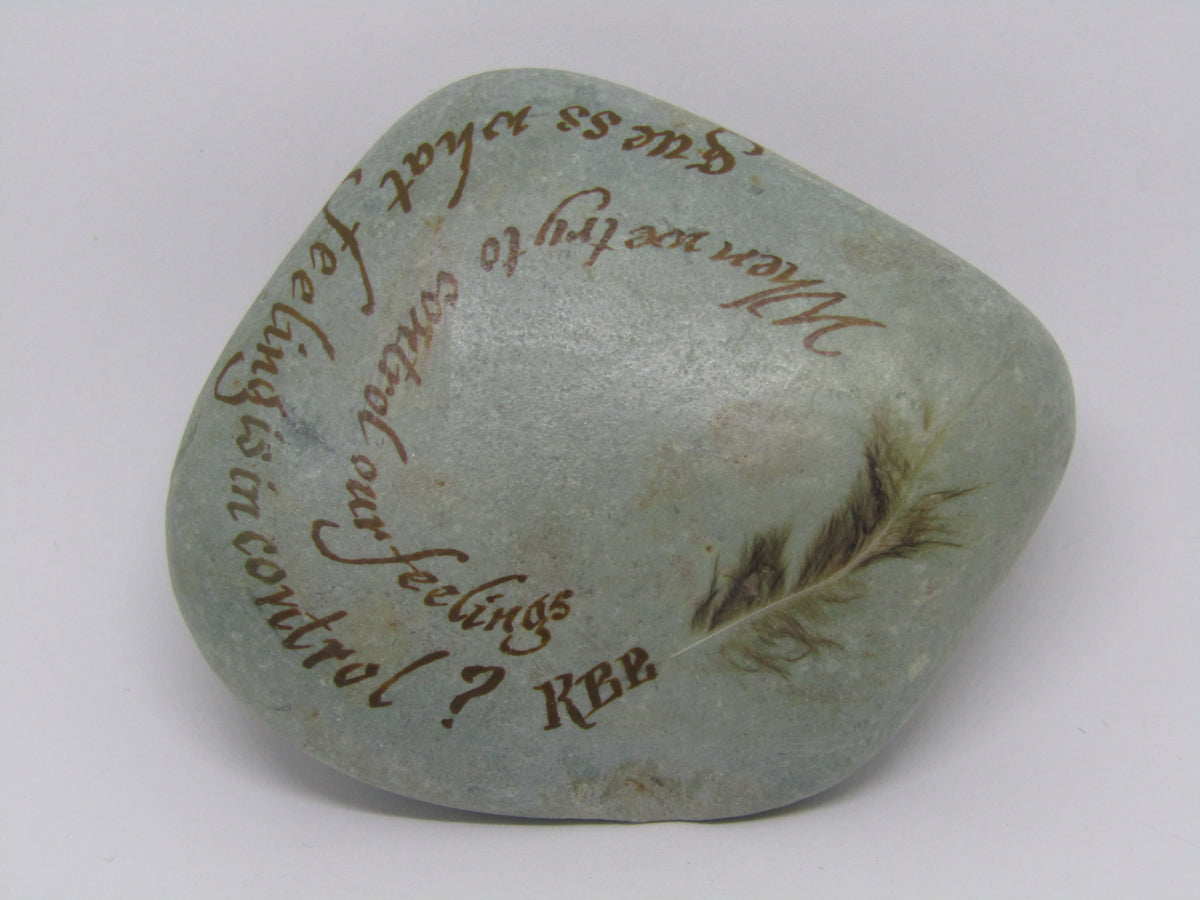 "Control our Feelings..." Hand Painted Stone by Alexis Penn Carver