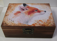 Fox Design Wooden Box by Monkia Maksym