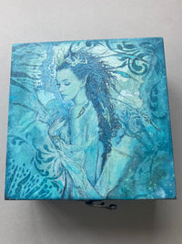 Square Jewellery / Trinket Box by Monika Maksym featuring Artwork by Ed Org (MM63)