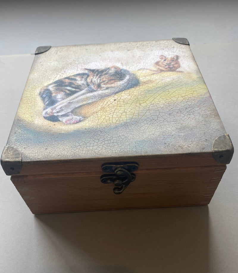 4 Compartment Tea / Jewellery / Trinket Box by Monika Maksym featuring Artwork by Sally Leggatt (MM66)