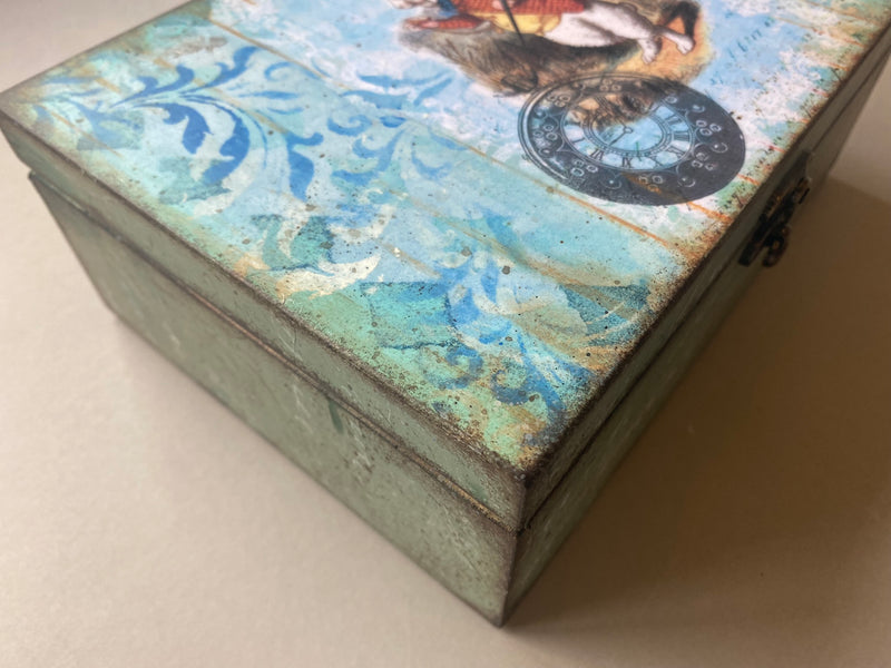 6 Compartment Tea / Jewellery / Trinket Box by Monika Maksym featuring Artwork from Alice in Wonderland (MM67)