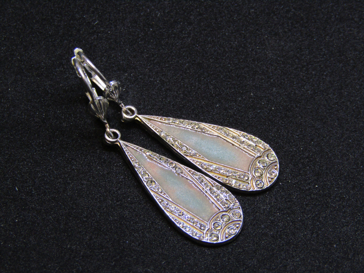 Diamante Teardrop Earrings by Jess Lelong