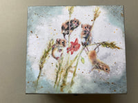 Square Jewellery / Trinket Box by Monika Maksym featuring Artwork by Sally Leggatt (MM77)