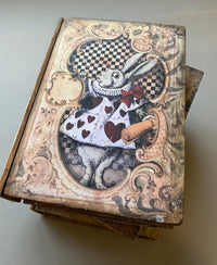 Faux Book Jewellery / Trinket Drawers by Monika Maksym featuring Artwork from Alice in Wonderland (MM94)