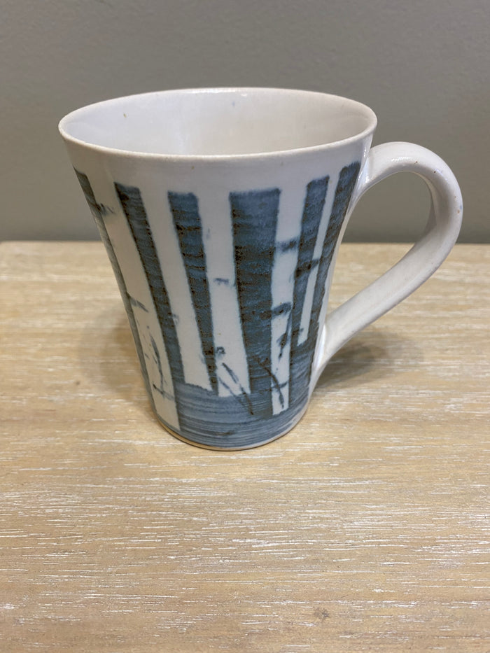 Birch Design Pottery Mug by Neil Tregear
