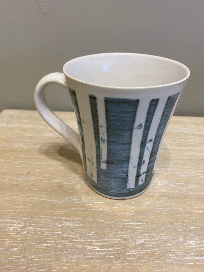 Birch Design Pottery Mug by Neil Tregear