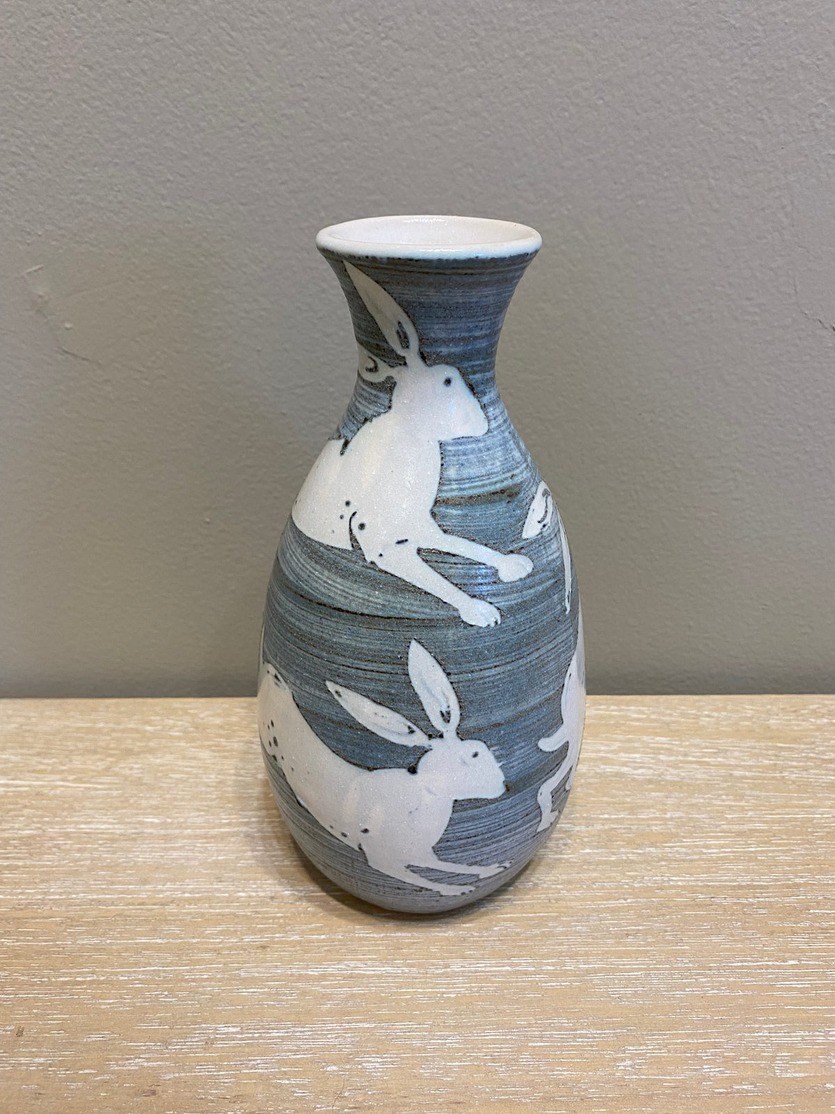 Leaping Hare Design Small Bud Vase