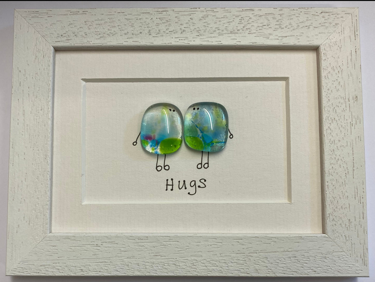 Hugs - Fused Glass and Illustration (NB190) by Niko Brown