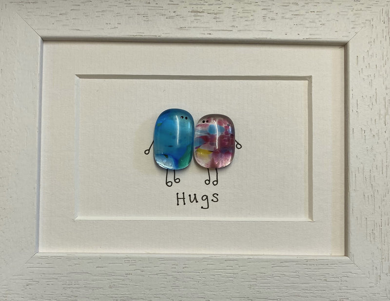 Hugs - Fused Glass and Illustration (NB192) by Niko Brown 