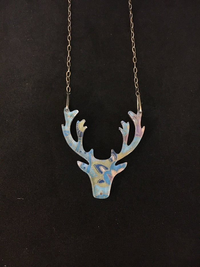 Stag Design Reversible Necklace by Sophie Court