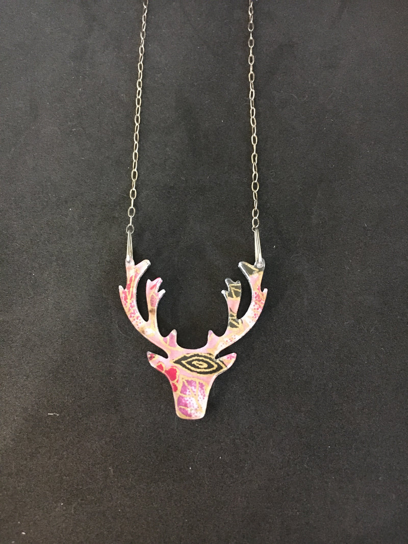 Stag Design Reversible Necklace by Sophie Court