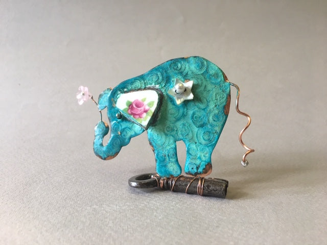 Small Elephant on Key by Linda Lovatt