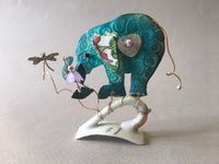Small Elephant on Cup Handle by Linda Lovatt