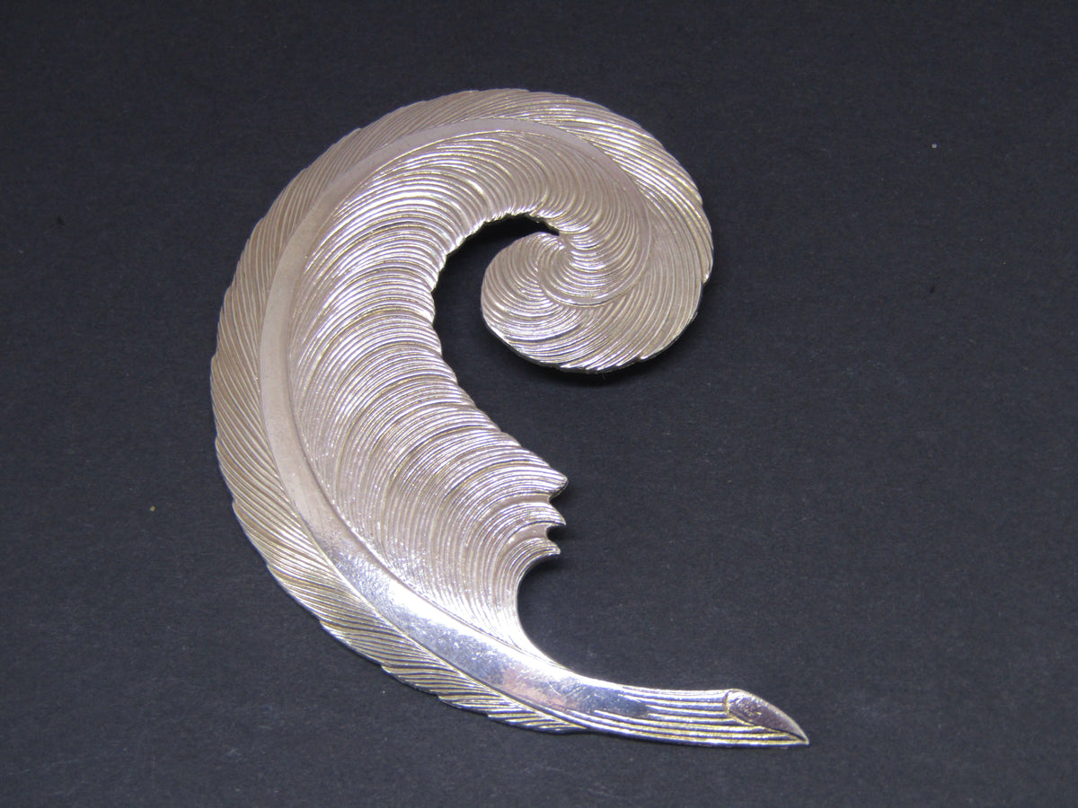 Curved Feather Brooch by Jess LeLong