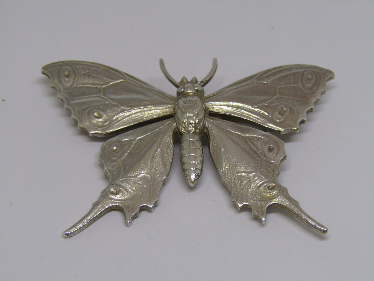 Silver Butterfly Brooch by Jess Lelong
