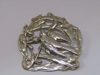 Bird and Butterfly Silver Brooch by Jess Lelong