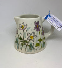 Small Hand - Painted Ceramic Milk Jug by Jenny Bell 