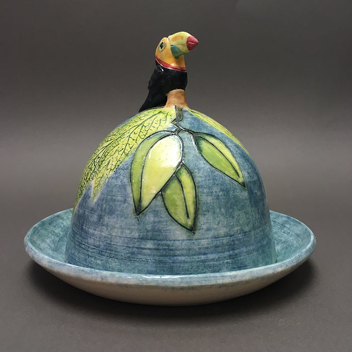 Toucan Small butter/cheese dish by Jeanne Jackson
