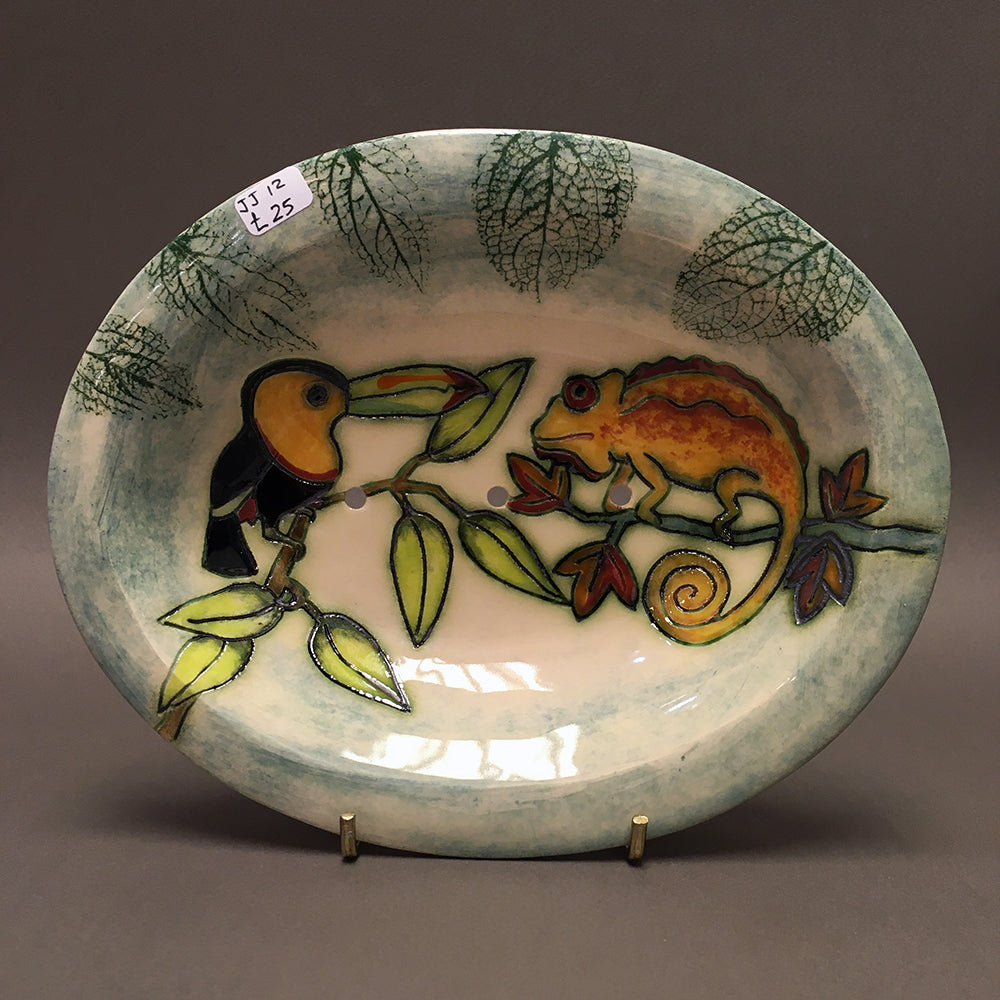Toucan and Chameleon Soap Dish by Jeanne Jackson