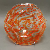 Orange Ice Glass Dish by Judith Berger