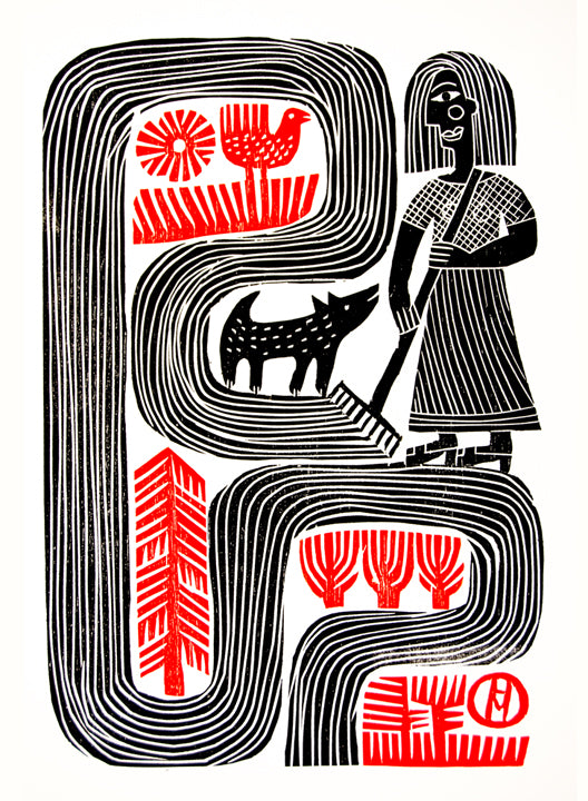 Woman with a Rake by Hilke MacIntyre 