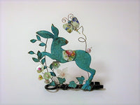 Running Hare with Butterfly, Assemblage by Linda Lovatt