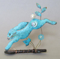 Small Leaping Hare on a Key Assemblage by Linda Lovatt