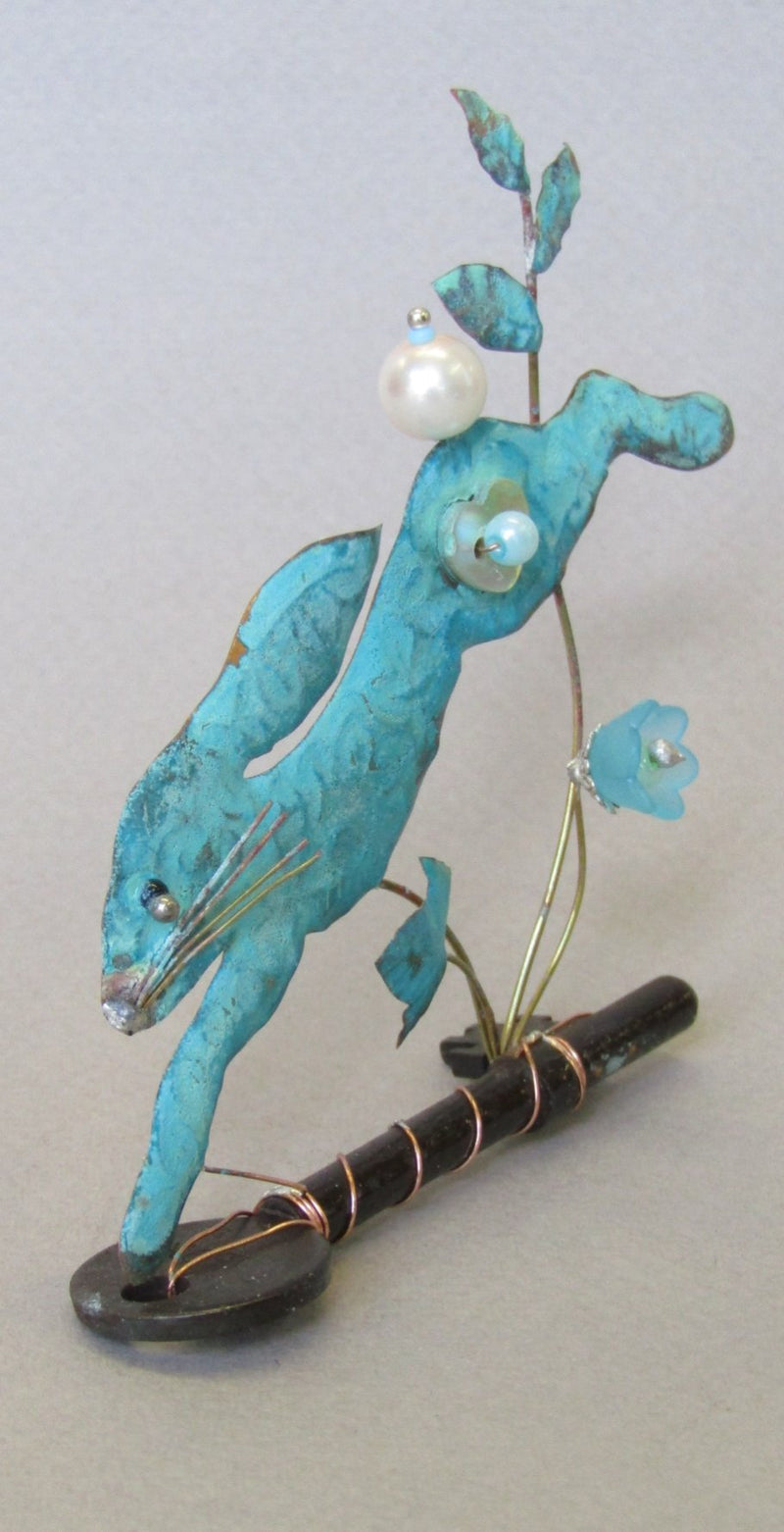 Small Leaping Hare on a Key Assemblage by Linda Lovatt