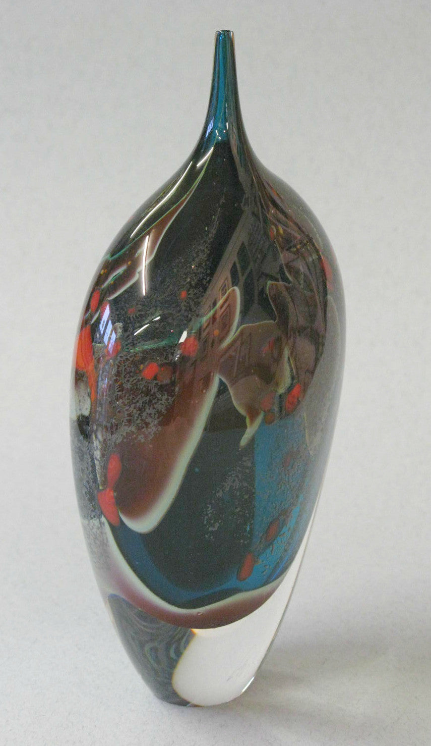 Hand-blown glass form by Peter Layton
