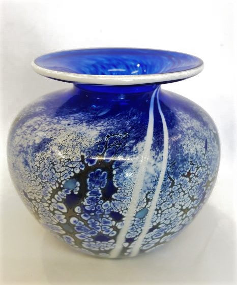 Cobalt Posy Vase, hand-blown glass by Martin Andrews