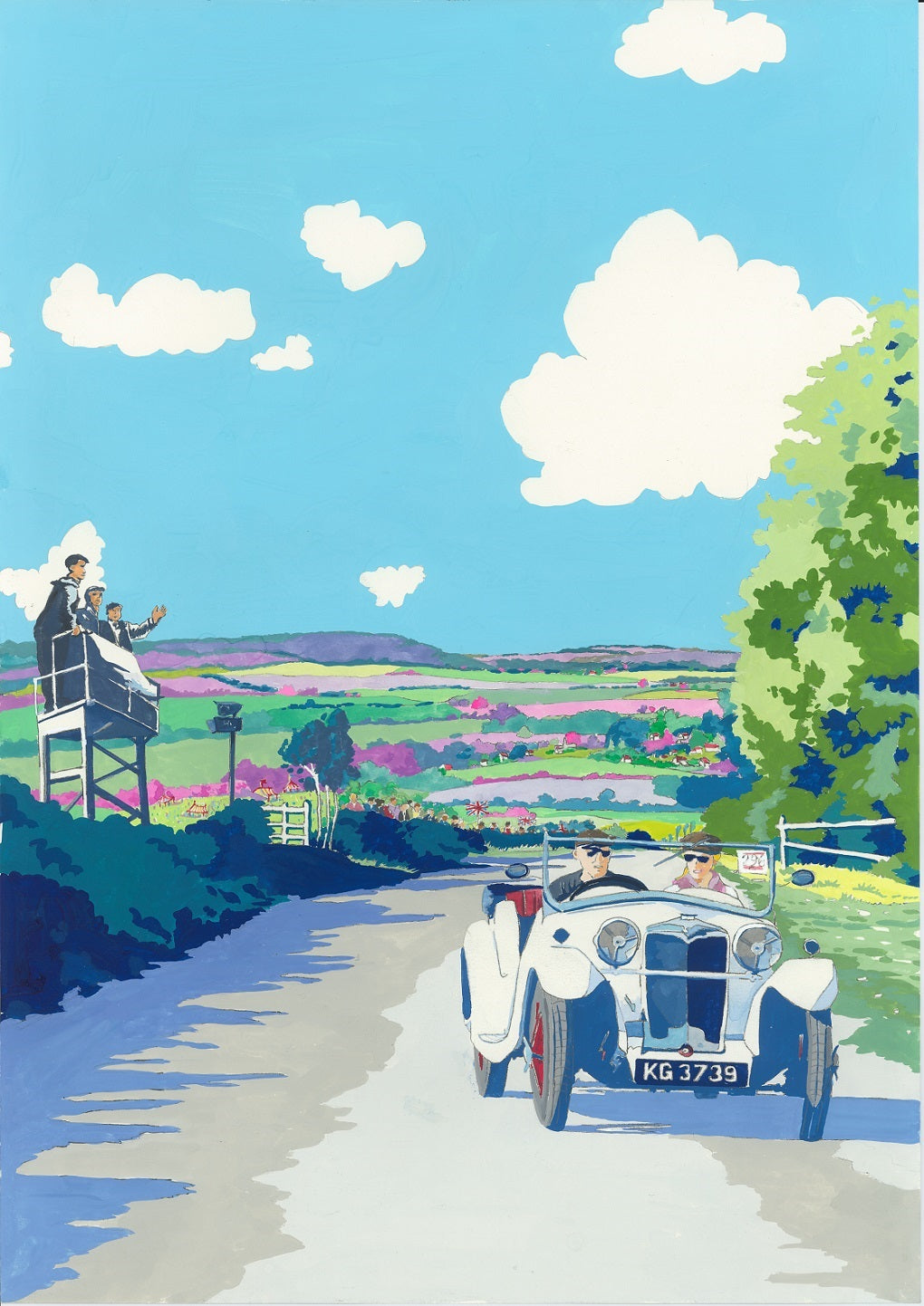 "Kop Hill Climb" limited edition print by Mary Casserley