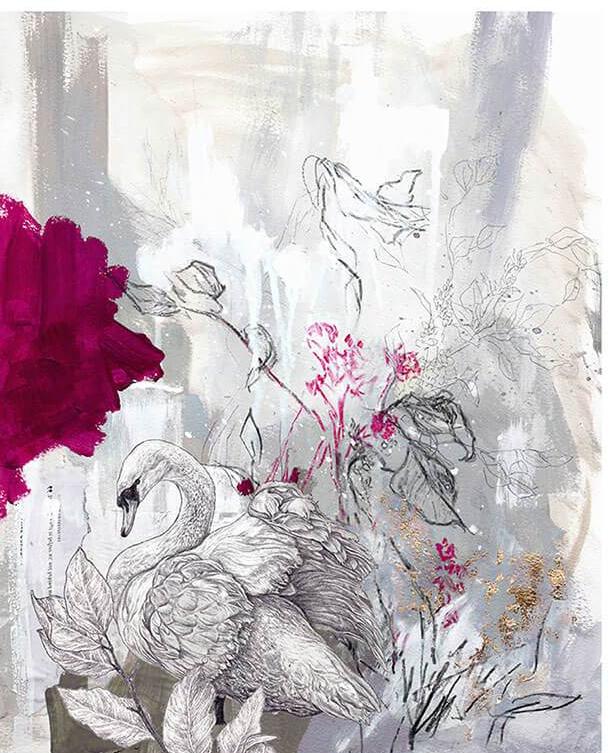 Giclee Print of a Mute Swan by Sky Siouki